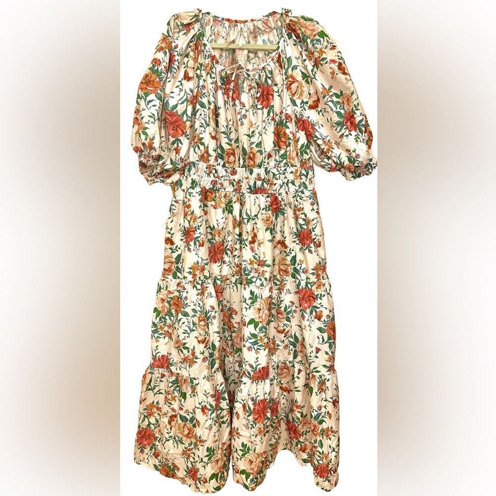 ANTHROPOLOGIE THE SOMERSET MAXI DRESS PUFF SLEEVE EDITION 1XL NWOT